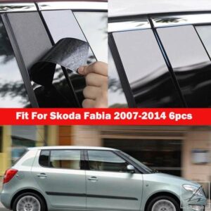 窓柱ポストドアトリムカバーステッカーデカールSKODA FABIA 2007 - 12-2014外装アクセサリー 部品 カスタムパーツ アクセサリー