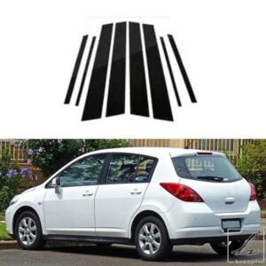 日産 ティーダ 5ドア ハッチバック 2005 - 10 デカールトリムカバーステッカー スタイリング用 8個入り 部品 カスタムパーツ アクセサリー