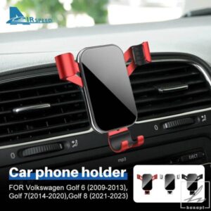 重力式車載電話ホルダー フォルクスワーゲン VW ゴルフ 6 7 8 MK6 MK7 MK8 GTI R 2009-2023 エアベントクリップマウント スマートフォンアクセサリー 部品