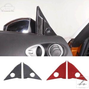 日産350Z 2003-2006用 ソフトカーボン 車内 Aピラー ホーンフレーム 装飾ステッカー カーカスタムアクセサリー 部品 カスタムパーツ アクセサリー