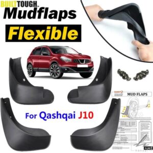 車用マッドフラップ NISSAN QASHQAI / +2 / DUALIS 2007-2013 J10 スプラッシュガード マッドフラップ マッドガード フェンダー 2008 - 12 部品 カスタムパ