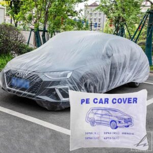 汎用使い捨て車カバークリア防水防塵厚手プラスチック車両屋外ガレージ3.8X6.5M外装アクセサリー 部品 カスタムパーツ アクセサリー