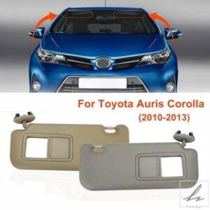 車内サンバイザー ミラー付き トヨタ オーリス カローラ 2010 - 13 グレーベージュ 左 右側 運転席側 助手席側 部品 カスタムパーツ アクセサリー