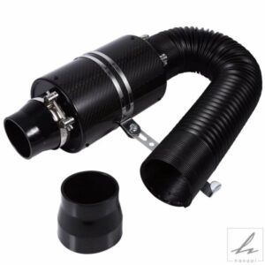 汎用カー3インチカーボンコールドエアフィルターフィード密閉吸気誘導パイプホースキット1セット汎用 部品 カスタムパーツ アクセサリー