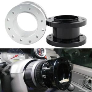 汎用カー固定スペーサー ハナノステアリング 2.0インチ 50 MM ボスキット シルバー ステアリングホイールブースターキット 部品 カスタムパーツ