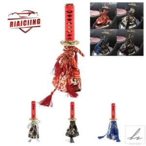 汎用 150MM オートマチックギアボックス サムライソード オートマチックレザーシフトノブ ロック付き JDMスタイル キャンバス 部品 カスタムパーツ