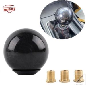 汎用ボールシェイプカーボンカーギアシフトノブマニュアルトランスミッションシフトヘッドギアシフトシフトハンドル球形 部品 カスタムパーツ アクセサリー