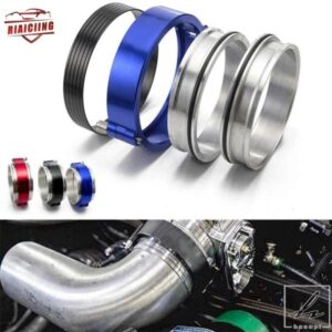 排気VバンドクランプクイックリリースHDクランプアルミ2.5インチODターボ/インタークーラーパイプ用ブラック/レッド/ブルー 部品 カスタムパーツ