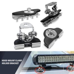 汎用カーフードマウントクランプホルダーブラケットLEDライトバーマウントブラケットオフロードトラックSUV Aピラー作業灯ホルダークランプ 部品 カスタムパ