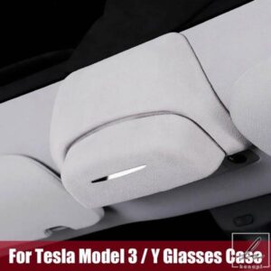 車用サンシェード サングラスケース ホルダー クリップ MODELY MODEL3 サングラス収納ボックス TESLA MODEL 3 Y 2019-202 用 部品 カスタムパーツ