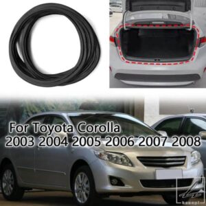車用リアトランクリッドウェザーストリップゴムシールガスケット トヨタカローラ 2003-2008 64461-02070 64461-12560に適合 部品 カスタムパーツ