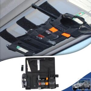 車用サンバイザー収納バッグ 運転席側フロント収納バッグ ジープラングラー TJ JK JL グラディエーター JT 1997-2024 内装アクセサリー 部品 カスタムパーツ