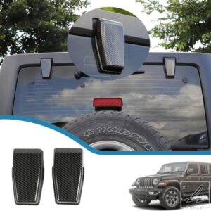車用リフトゲート リアドア ウィンドウガラス ヒンジ デコレーション カバー ステッカー JEEP WRANGLER JK 2007-2017 用 自動車外装アクセサリー ABS 部品