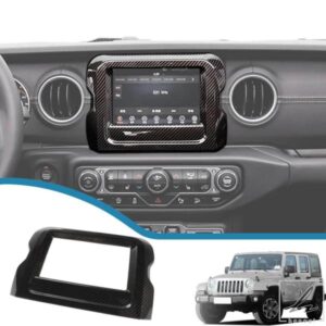 車用GPSナビゲーション装飾カバーフレームステッカー ジープラングラー JL グラディエーター JT 2018-2023 内装モールディングアクセサリー 部品 カスタムパ