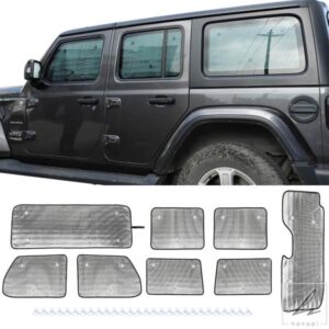 車用カーテン 紫外線防止ウィンドウサンバイザーカバー フロントガラスサンシェード断熱パッド ジープ ラングラー JL 2018-2023 内装アクセサリー 部品 カス