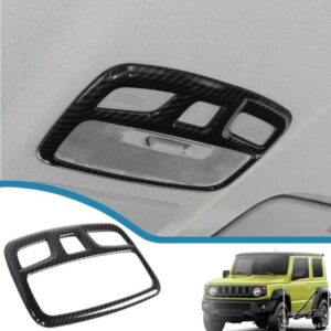 車用読書灯装飾カバーステッカー ルーフランプフレーム スズキ ジムニー JB64 JB74 2019-2024年式用 ABSレジン 内装アクセサリー 部品 カスタムパーツ