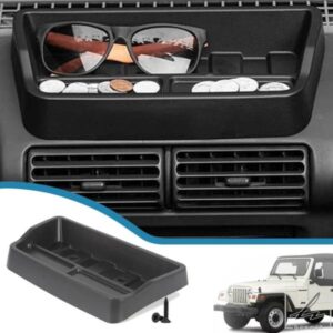 車用センターコンソールダッシュボード収納ボックスオーガナイザートレイホルダー JEEP WRANGLER TJ 1997-2006用 収納整理アクセサリー 部品 カスタムパーツ