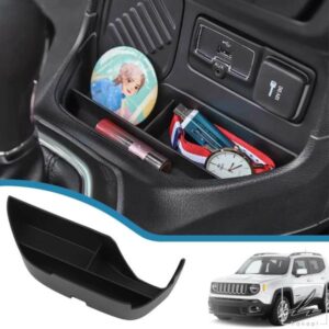 車用フロントギアシフト収納ボックスオーガナイザートレイコンテナ収納整理整頓用 JEEP RENEGADE 2019-2023 自動車内装アクセサリー 部品 カスタムパーツ