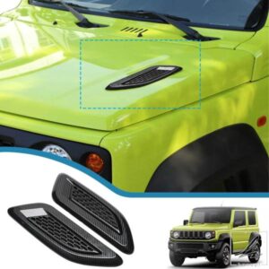 車用汎用フロントフードエアアウトレットベントデコレーションカバー ジープラングラー JL スズキジムニー JB64 JB74 2018+ 外装アクセサリー 部品 カスタム