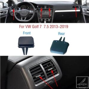 車用フロントリアA/Cエアコンベントアウトレットグリルスライド調整パドルクリップトリム X1 VWゴルフ7 7.5 MK7 MK7.5 GTI 2013-2019用 部品 カスタムパーツ
