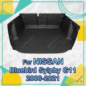 日産ブルーバードシルフィG11 2006-2021 20 19用フルカバートランクマットカーカバーパッドカーゴライナーインテリアプロテクターアクセサリー 部品 カスタ