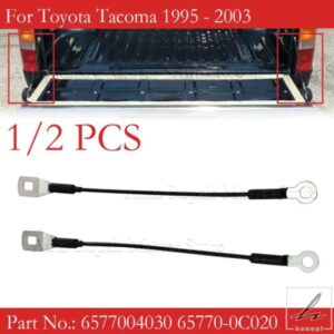1/2 PCS ブラック カーテールゲートケーブルアセンブリ トヨタ タコマ 1995 - 03 6577004030 に適合 部品 カスタムパーツ アクセサリー
