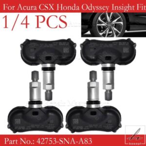 1/4個 タイヤエア圧センサー TPMS 42753-TR3-A810-M1 ホンダ シビック CR-Z エレメント フィット オデッセイ 42753-TR3-A81 42753-SNA-A83 315MHZ用 部品 カ