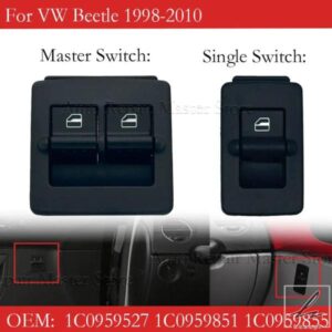 電動パワーマスターウィンドウスイッチボタン 1C0959855 1C0 959 527 フォルクスワーゲン ビートル 1998 - 03-2010用 部品 カスタムパーツ アクセサリー