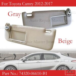 車内用グレーベージュフロントサンバイザー トヨタ カムリ 2012 - 17 74320-06610-B1 74320-06611-B2 部品 カスタムパーツ アクセサリー