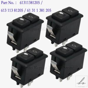 1/4個 61311381205 電動パワーウィンドウスイッチボタン 車 61 31 1 381 205 BMW E23 E24 E28 E30 L6 M5用 部品 カスタムパーツ アクセサリー