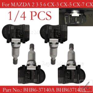 1/4個 TPMS マツダ 2 3 5 6 CX-5 CX-6 CX-9 MX-5 ARTZ 433MHZ BHB637140A TPMSセンサー タイヤエア圧センサー BHB637140 部品 カスタムパーツ アクセサリー