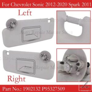 車用サンバイザー 1902132 P95327509 シボレー ソニック 2012-2020 スパーク 2011-2022 クルーズ 2009-2014 アベオ 2011 2012 2013用 部品 カスタムパーツ