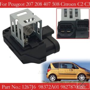 1267J6 98372A01 9827870080 プジョー 207 208 407 508 シトロエン C2 C3 DS3 ラジエーターファンモーターリレー抵抗器アクセサリー用 部品 カスタムパーツ