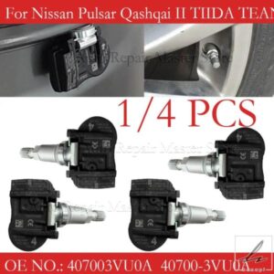 1/4個 433MHZ 日産 ノート QASHQAI TIIDA ハッチバック X-T ルノー ESPACE V KOLEOS タイヤエア圧センサー 407003VU0A 40700-3VU0A 部品 カスタムパーツ