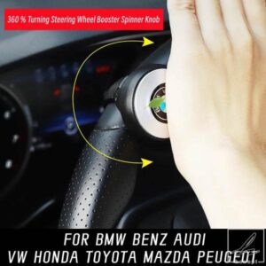車用360度回転ステアリングホイールブースタースピナーノブ回転メタルベアリング BMW ベンツ アウディ VW マツダ ホンダ トヨタ プジョー用 部品 カスタムパ