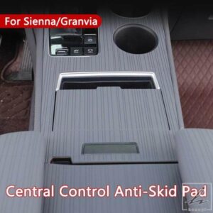 車用ギアパネルパッド 中央アームレストカバー シリコン製 滑り止め アンダー収納ボックスマット ダッシュボードマット トヨタ シエナ グランビア 21-24年式