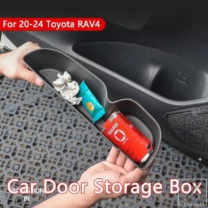 車ドア収納ボックスオーガナイザー TPE フロントリアドア収納ボックストレイ 洗える トヨタ RAV4 2020-2024 内装アクセサリーに適合 部品 カスタムパーツ