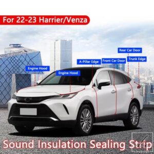 車用シーリングストリップ エンジンフード ドア トランク 防音 A B ピラー ゴムシールストリップ トリム トヨタ ハリアー ヴェンザ 22-23 アクセサリー 部品