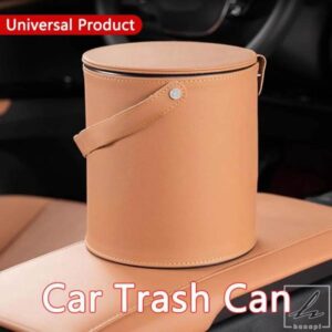 車用ゴミ箱 レザーゴミ箱 ゴミ箱 丸型収納バレル 蓋付き トヨタシリーズ カムリ アバロン RAV4 ハイランダー シエナ用 部品 カスタムパーツ アクセサリー