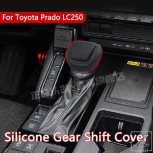 車用ギアノブカバートリム シリコン製 ギアシフトヘッドノブスリーブカバー 滑り止め トヨタ プラド LC250 2024年式対応 内装アクセサリー 部品 カスタムパ