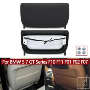 車用左右シートバックパネル レザーバックレスト収納ポケットカバー BMW 5 7 GTシリーズ F10 F11 F01 F02 F07 2009-2013用 部品 カスタムパーツ