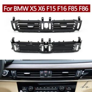 車用セントラルダッシュボードエアコンミドルACベントアウトレットカバーパネル BMW X5 X6 X5M X6M F15 F16 F85 F86 64229253115 部品 カスタムパーツ