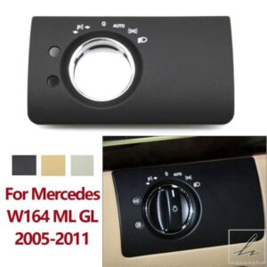 車内ヘッドランプ ヘッドライトスイッチパネルトリム交換用 メルセデスベンツ W164 ML GL 300 2005-2011 部品 カスタムパーツ アクセサリー