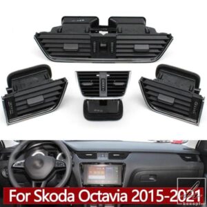 車ダッシュボード フロントリア ACベントグリルアウトレットアセンブリ シュコダ オクタビア 3 MK3 A7 2015-2021 5E0819701 5E0819702 5E0820951 部品 カス