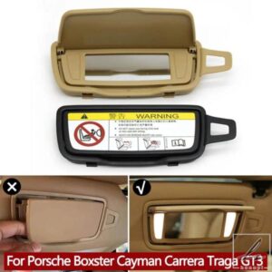 車用左右サンバイザー バニティミラーカバー ポルシェ ボクスター ケイマン カレラ トラガ GT3 981 982 911 991 991 992 982857551用 部品 カスタムパーツ