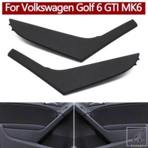 車内フロントリアドアブラック左右ハンドルカバートリム VWゴルフ6 MK6 2009 - 13 5K4868039A 5K4868040A 部品 カスタムパーツ アクセサリー
