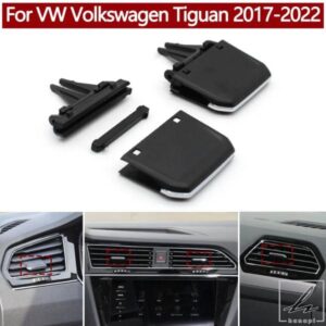 車用フロントダッシュボードエアコンACベントグリルアウトレットタブクリップスライダー VWフォルクスワーゲンティグアン2017 - 22用 部品 カスタムパーツ