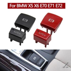 車用ハンドブレーキ 電子パーキングブレーキスイッチ オートHPボタンキャップカバー 交換用 BMW X5 X6 E70 E71 E72 2007-2013 部品 カスタムパーツ