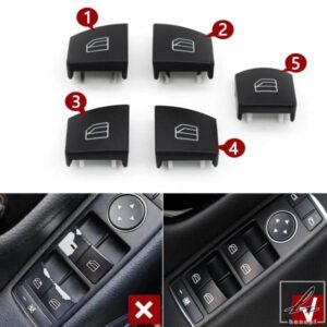 車部品 パワーウィンドウスイッチボタンカバーキャップ メルセデスベンツ A B C E GLK GLAクラス W176 W246 W204 W212 W207 X204 W156 W117用 部品 カスタム