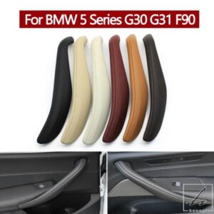 車内フロントリア左右ドアハンドルレザーアウターカバー BMW 5シリーズ G30 G31 M5 F90 2018 - 23用 部品 カスタムパーツ アクセサリー